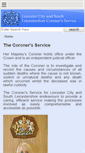 Mobile Screenshot of coroners.leicester.gov.uk