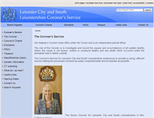 Tablet Screenshot of coroners.leicester.gov.uk
