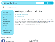 Tablet Screenshot of cabinet.leicester.gov.uk