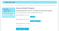 Desktop Screenshot of buspass.leicester.gov.uk